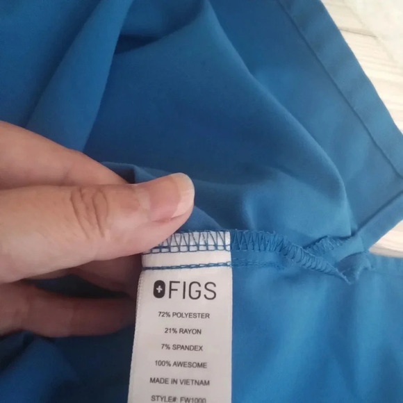 Figs Catarina scrub women's top blue size Medium - Picture 5 of 7